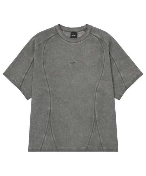 HUF(ハフ)の「WASHED PANELED CREW(Tシャツ/カットソー・メンズ・ライトブルー/チャコールグレー/ブラウン系その他・XL/L/M/S)」の8枚目の写真