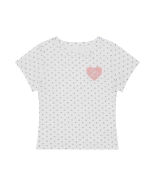 ILLIGO(イリゴ)の「129ドットフィッティッドTシャツシルバードット(Tシャツ/カットソー・レディース・その他・OS)」の4枚目の写真
