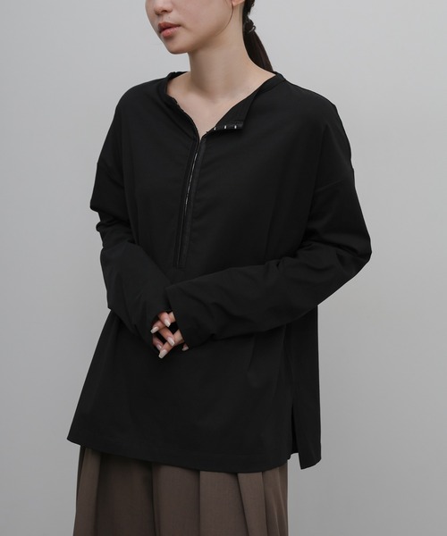 select MOCA Et(セレクトモカエト)の「【Et】Oversized Front Hook Long Tee(Tシャツ/カットソー・レディース・ホワイト/ブラック・FREE)」の21枚目の写真