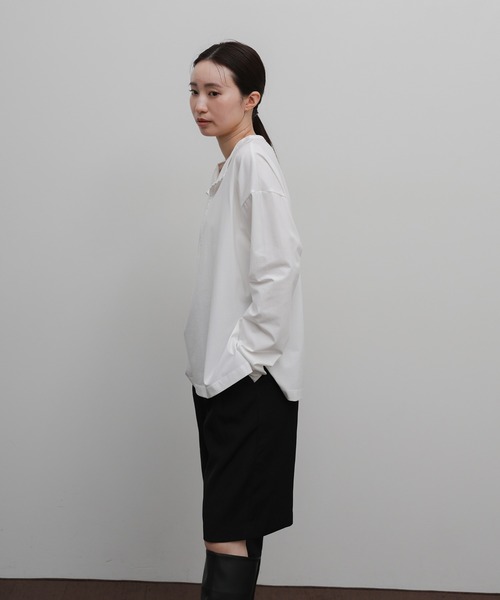 select MOCA Et(セレクトモカエト)の「【Et】Oversized Front Hook Long Tee(Tシャツ/カットソー・レディース・ホワイト/ブラック・FREE)」の10枚目の写真