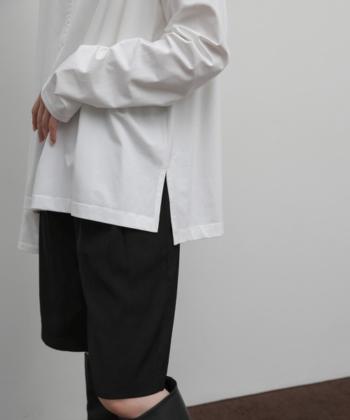select MOCA Et(セレクトモカエト)の「【Et】Oversized Front Hook Long Tee(Tシャツ/カットソー・レディース・ホワイト/ブラック・FREE)」の13枚目の写真
