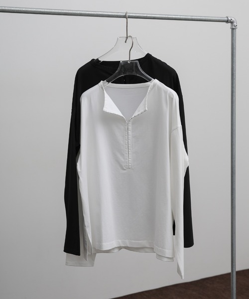 select MOCA Et(セレクトモカエト)の「【Et】Oversized Front Hook Long Tee(Tシャツ/カットソー・レディース・ホワイト/ブラック・FREE)」の18枚目の写真