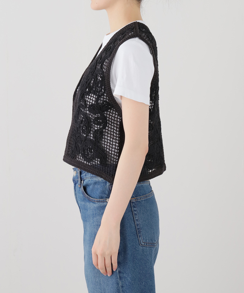 +81BRANCA(ハチイチブランカ)の「+81BRANCA/ハチイチブランカ SLOBE別注 レースベスト(シャツ/ブラウス・レディース・ホワイト/ブラック・FREE)」の20枚目の写真