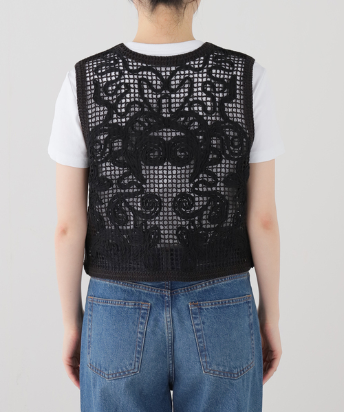 +81BRANCA(ハチイチブランカ)の「+81BRANCA/ハチイチブランカ SLOBE別注 レースベスト(シャツ/ブラウス・レディース・ホワイト/ブラック・FREE)」の21枚目の写真