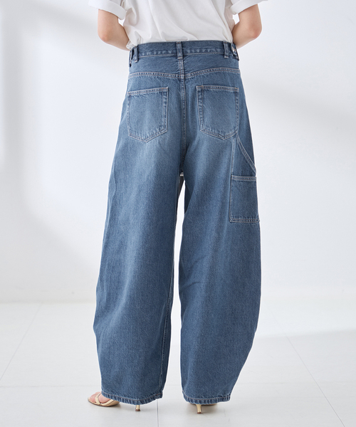 journal standard L'essage（ジャーナルスタンダードレサージュ）の「ダブルニーワイドデニムパンツ（デニムパンツ・レディース・ブルー/ネイビー・38/36）」の11枚目の写真