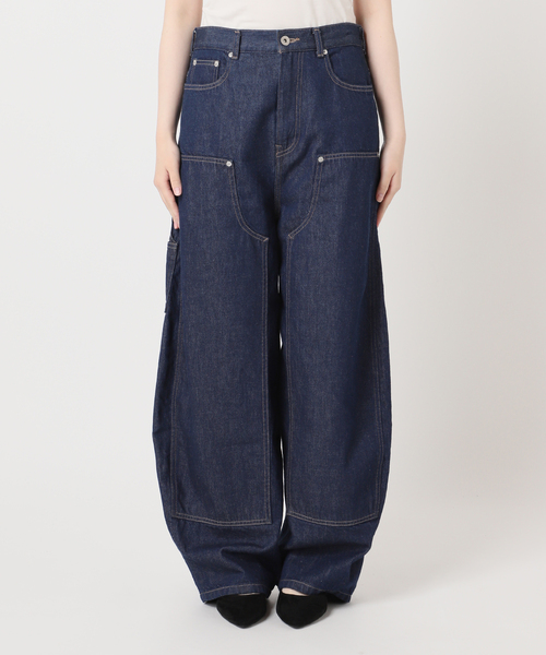journal standard L'essage（ジャーナルスタンダードレサージュ）の「ダブルニーワイドデニムパンツ（デニムパンツ・レディース・ブルー/ネイビー・38/36）」の15枚目の写真