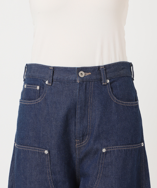 journal standard L'essage（ジャーナルスタンダードレサージュ）の「ダブルニーワイドデニムパンツ（デニムパンツ・レディース・ブルー/ネイビー・38/36）」の19枚目の写真