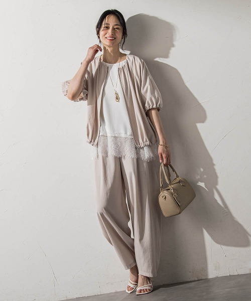 LAUTREAMONT（ロートレアモン）の「レース切り替えペプラムブラウス（シャツ/ブラウス・レディース・ホワイト/ブラック・9号）」の6枚目の写真