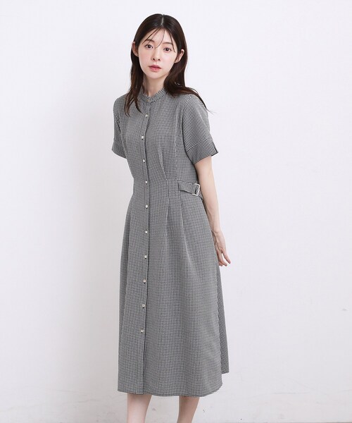 grove(グローブ)の「【低身長さんも選べる着丈/UV・シワになりにくいetc】涼やかさも、きちんとも叶うワンピース(ワンピース・レディース・ブラック系1/ネイビー/ネイビー系2・11/12/04/03/02/01/05)」の16枚目の写真
