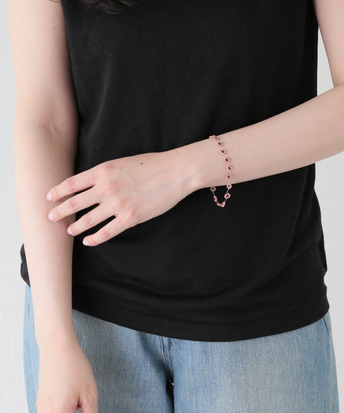SLOBE IENA（スローブイエナ）の「LABRO/ラブロ BRACELET（ブレスレット・レディース・ピンク/ブラック/シルバー/ホワイト/イエロー・FREE）」の16枚目の写真