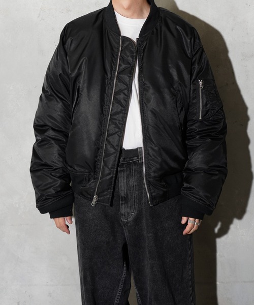 made in standard (メイドインスタンダード)の「MADE IN STANDARD / メイドインスタンダード DOWN LINING MA-1 ダウンMA-1(MA-1・メンズ・その他1/ブラック・MEDIUM/LARGE)」の4枚目の写真
