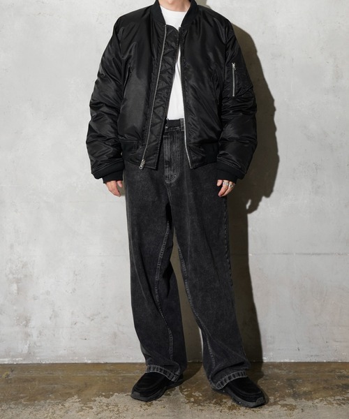 made in standard (メイドインスタンダード)の「MADE IN STANDARD / メイドインスタンダード DOWN LINING MA-1 ダウンMA-1(MA-1・メンズ・その他1/ブラック・MEDIUM/LARGE)」の3枚目の写真