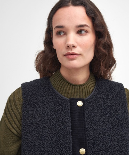 Barbour(バブアー)の「Barbour/バブアー Dulsie Liner ボアライナー ベスト LLI0016(ベスト・レディース・ブラック/ナチュラル・10)」の13枚目の写真