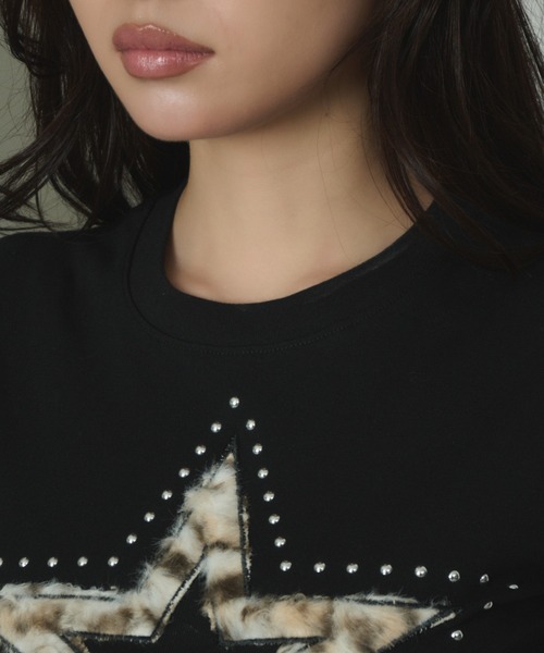 dispark(ディスパーク)の「DISPARK/レオパスターパッチT(Tシャツ/カットソー・レディース・ブラック・FREE)」の3枚目の写真