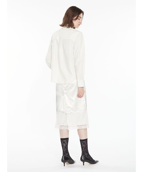 SORIN(ソリン )の「Necktie Cutoff Shirt / ネクタイカットオフシャツ(シャツ/ブラウス・レディース・ブラック/サックスブルー/アイボリー・38)」の6枚目の写真