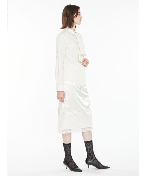 SORIN(ソリン )の「Necktie Cutoff Shirt / ネクタイカットオフシャツ(シャツ/ブラウス・レディース・ブラック/サックスブルー/アイボリー・38)」の7枚目の写真