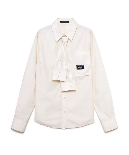SORIN(ソリン )の「Necktie Cutoff Shirt / ネクタイカットオフシャツ(シャツ/ブラウス・レディース・ブラック/サックスブルー/アイボリー・38)」の11枚目の写真
