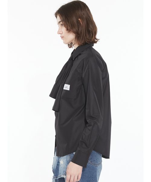 SORIN(ソリン )の「Necktie Cutoff Shirt / ネクタイカットオフシャツ(シャツ/ブラウス・レディース・ブラック/サックスブルー/アイボリー・38)」の14枚目の写真