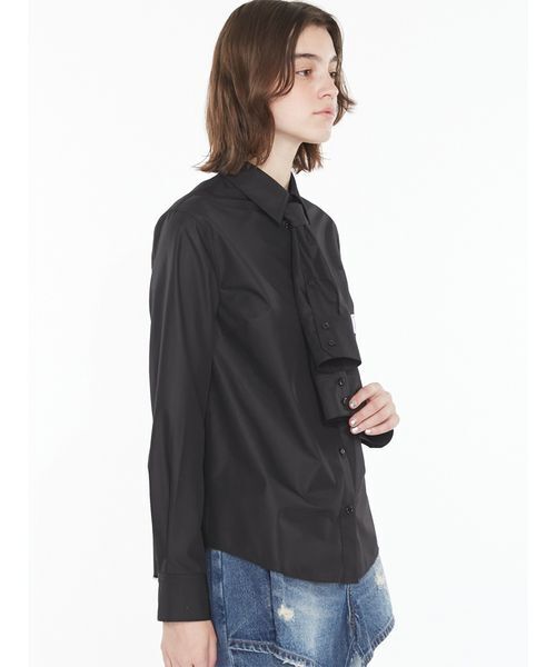 SORIN(ソリン )の「Necktie Cutoff Shirt / ネクタイカットオフシャツ(シャツ/ブラウス・レディース・ブラック/サックスブルー/アイボリー・38)」の17枚目の写真