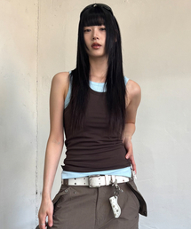 2-Piece Layered Sleeveless (Brown)