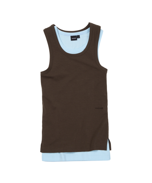 AAKAM（アーカム）の「2-Piece Layered Sleeveless (Brown)（Tシャツ/カットソー・レディース・その他・2/1）」の2枚目の写真
