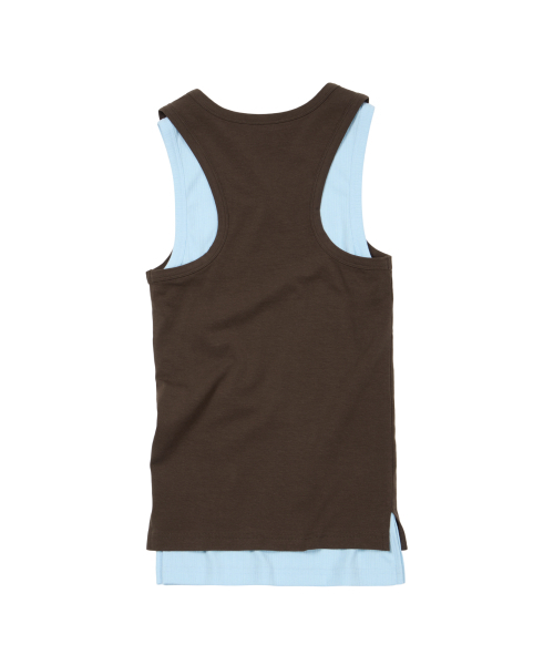 AAKAM（アーカム）の「2-Piece Layered Sleeveless (Brown)（Tシャツ/カットソー・レディース・その他・2/1）」の3枚目の写真