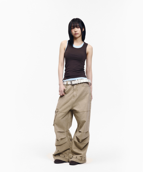 AAKAM（アーカム）の「2-Piece Layered Sleeveless (Brown)（Tシャツ/カットソー・レディース・その他・2/1）」の10枚目の写真
