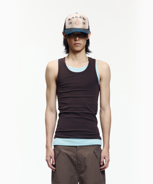 AAKAM（アーカム）の「2-Piece Layered Sleeveless (Brown)（Tシャツ/カットソー・レディース・その他・2/1）」の11枚目の写真