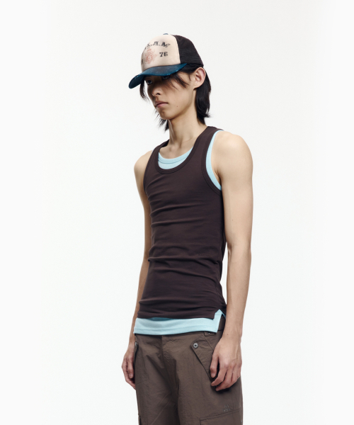 AAKAM（アーカム）の「2-Piece Layered Sleeveless (Brown)（Tシャツ/カットソー・レディース・その他・2/1）」の12枚目の写真