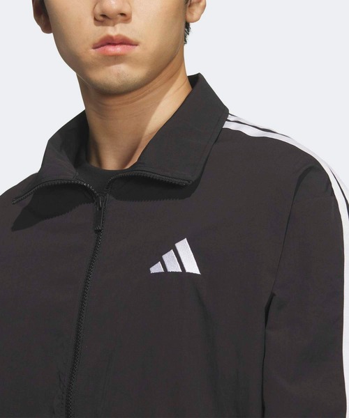 adidas(アディダス)の「スタジアム ライト ツイル ルーズフィット トラックジャケット / ジャージ / アディダス adidas(ジャージ・メンズ・ブラック×ホワイト・XX-LARGE/3XL/LARGE/MEDIUM/SMALL/X-LARGE/X-SMALL)」の3枚目の写真