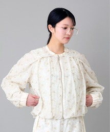 FLUMOR（フラマー）の「インポートフラワー刺繍ジップジャケット（ブルゾン）」