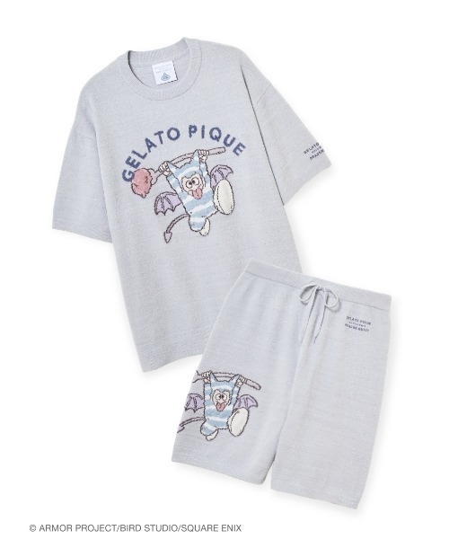 gelato pique(ジェラートピケ)の「【ドラゴンクエスト】【メンズ】ジャガード半袖プルオーバー&ハーフパンツセット(ルームウェア/パジャマ・メンズ・グレー/ブルー/ミント・M/L)」の3枚目の写真