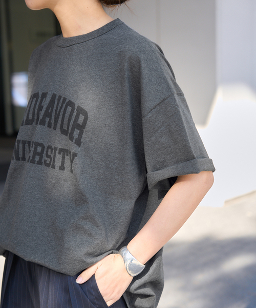 FRAMeWORK(フレームワーク)の「≪WEB限定 / 追加≫オーバーTEE 5(Tシャツ/カットソー・レディース・チャコールグレー/ライトグレー・FREE)」の17枚目の写真
