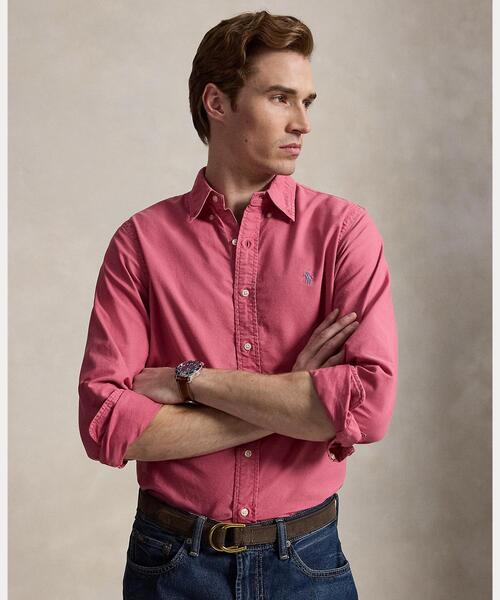 POLO RALPH LAUREN(ポロ ラルフ ローレン)の「クラシック フィット ガーメントダイド オックスフォード シャツ(シャツ/ブラウス・メンズ・ピンク・M/XS/S/L)」の6枚目の写真