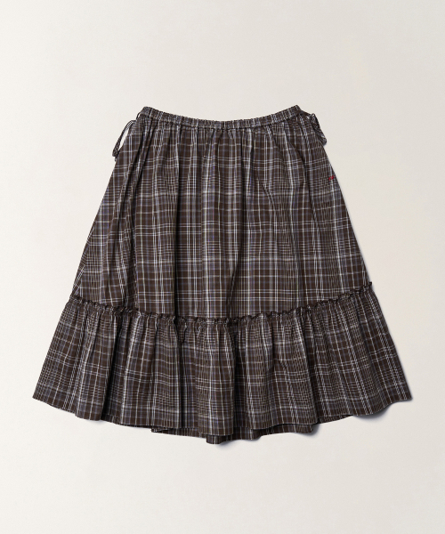 TTUDEMENT(トュードメント)の「CHECK RIBBON MIDI SKIRT_BROWN CHECK(スカート・レディース・その他・SMALL/MEDIUM)」の3枚目の写真