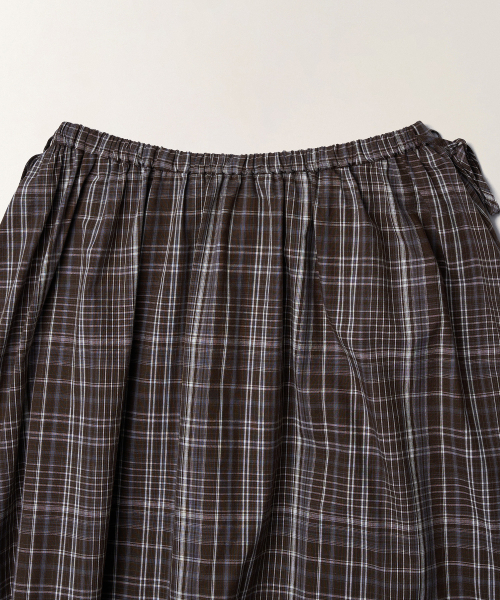 TTUDEMENT(トュードメント)の「CHECK RIBBON MIDI SKIRT_BROWN CHECK(スカート・レディース・その他・SMALL/MEDIUM)」の5枚目の写真