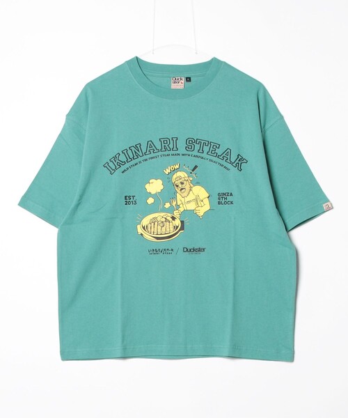 FREDY MAC(フレディーマック)の「【Duckster×いきなりステーキ】カレッジTEE(Tシャツ/カットソー・メンズ・ホワイト系その他6/ライトグリーン/ブラック/ホワイト・M/L)」の4枚目の写真