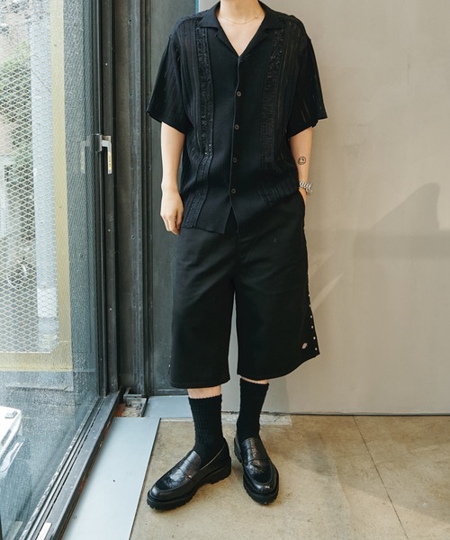 AFB（エーエフビー）の「STUDDED HALF PANTS（チノパンツ・メンズ・ブラック/カーキ/グレー・MEDIUM/LARGE）」の13枚目の写真