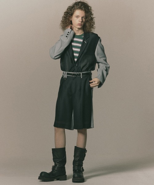 DISCOVERED(ディスカバード)の「MESH LIGHT SHORTS(スラックス・メンズ・ブラック/ネイビー系・1/3)」の2枚目の写真