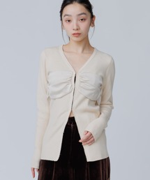 satin bustier docking knit(サテンビスチェドッキングニット)