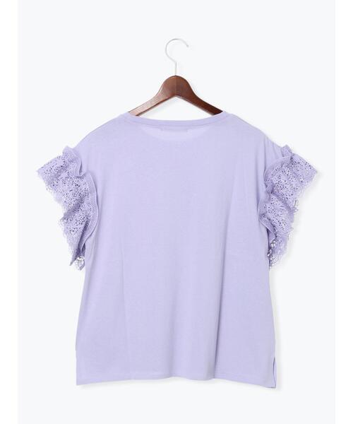 Te chichi(テチチ)の「レーススリーブTシャツ(Tシャツ/カットソー・レディース・ブラック/パープル/カーキ・F)」の21枚目の写真