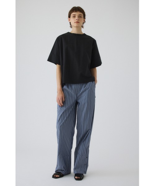 RIM.ARK（リムアーク）の「Asymmetric hem woven T/SH(アシンメトリー ヘム ウーブン ティーシャツ)（Tシャツ/カットソー・レディース・ホワイト/ブラック/ダークネイビー・FREE）」の7枚目の写真