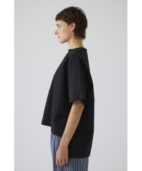 RIM.ARK（リムアーク）の「Asymmetric hem woven T/SH(アシンメトリー ヘム ウーブン ティーシャツ)（Tシャツ/カットソー・レディース・ホワイト/ブラック/ダークネイビー・FREE）」の13枚目の写真