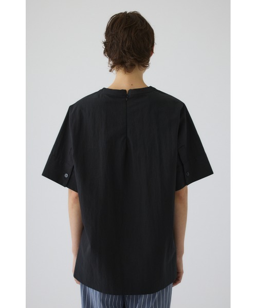 RIM.ARK（リムアーク）の「Asymmetric hem woven T/SH(アシンメトリー ヘム ウーブン ティーシャツ)（Tシャツ/カットソー・レディース・ホワイト/ブラック/ダークネイビー・FREE）」の14枚目の写真