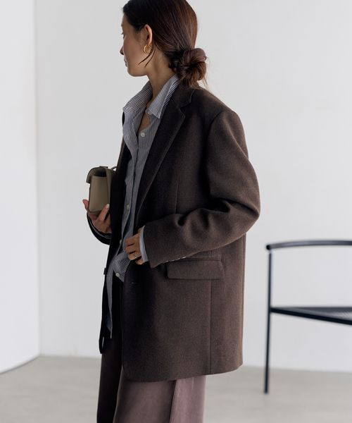 plage（プラージュ）の「《追加》Big Tailored ジャケット New（テーラードジャケット・レディース・ブラック系その他/ブラウン・36/38）」の3枚目の写真