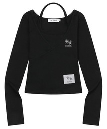 ◇COIRIS◇ブランド直輸入正規品/Yunoah ホルターネックレイヤード長袖Tシャツ Yunoah Halterneck Layered Long Sleeve Tee