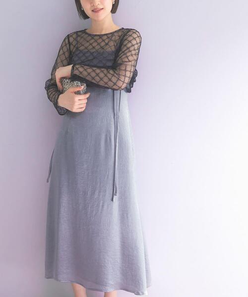 URBAN RESEARCH ROSSO WOMEN(アーバンリサーチ ロッソ)の「kaene ドロストギャザーセパレートドレス(ワンピース・レディース・グレー・36)」の1枚目の写真