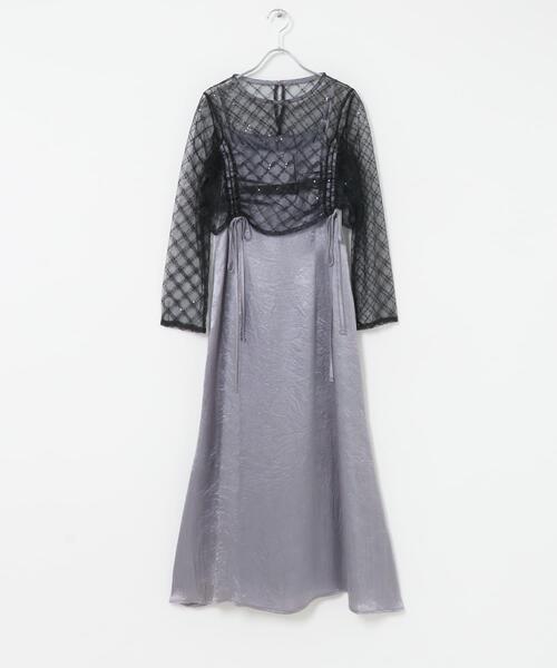 URBAN RESEARCH ROSSO WOMEN(アーバンリサーチ ロッソ)の「kaene ドロストギャザーセパレートドレス(ワンピース・レディース・グレー・36)」の5枚目の写真