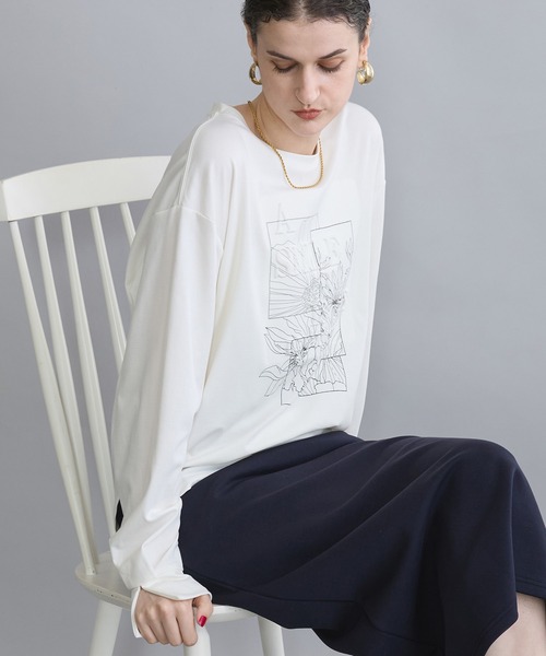 NICOLE white(ニコルホワイト)の「プリントロンTEE(Tシャツ/カットソー・レディース・その他6/その他2/その他4/その他3/その他5・FREE)」の1枚目の写真