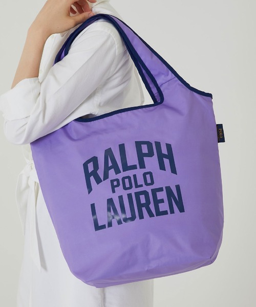 POLO RALPH LAUREN（ポロ ラルフ ローレン）の「ロゴエコバッグ（エコバッグ/サブバッグ・レディース・ダークグリーン/オレンジ/ベージュ/ライラック/ネイビー/レッド・FREE）」の4枚目の写真